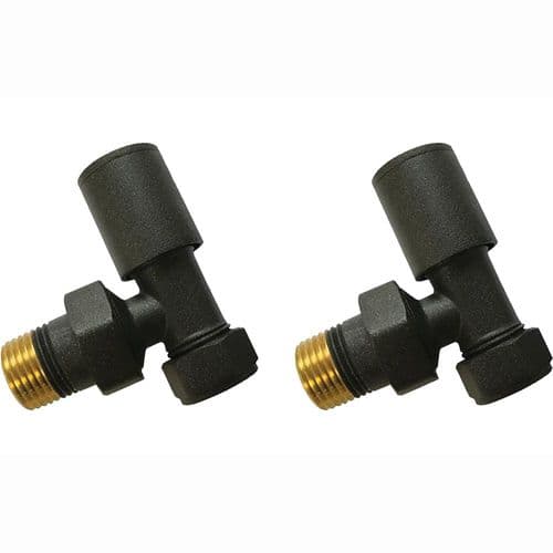 Angled Radiator Valve, Anthracite