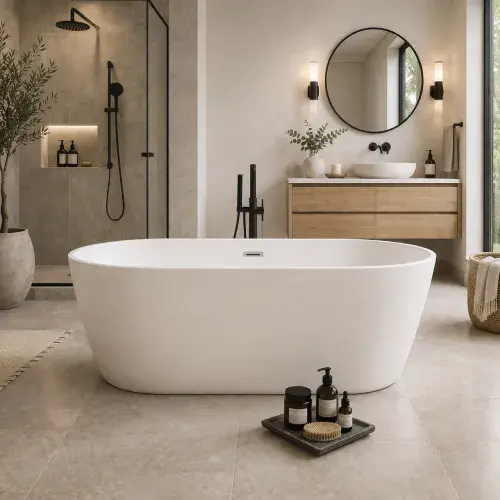 Apollo 1685 x 800mm Twin Skinned Double Ended Freestanding Bath - Lifetime Guarantee
