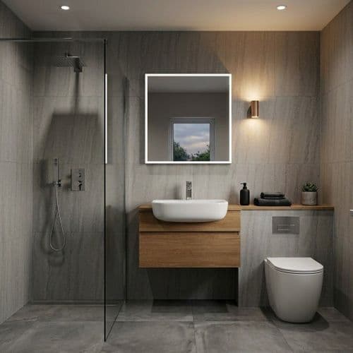 AquaGen Grey Stone Tile Single Panel - 1200mm x 2400mm - Waterproof Wall Panel