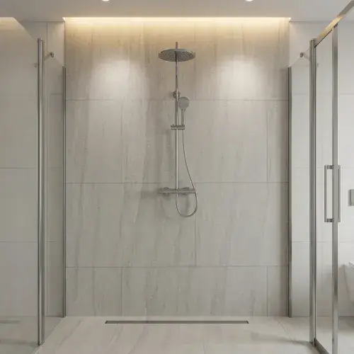 AquaGen Grey Stone Tile Single Panel - 1200mm x 2400mm - Waterproof Wall Panel