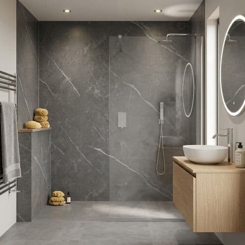 AquaGen Slate Tile Single Panel - 1200mm x 2400mm - Waterproof Wall Panel