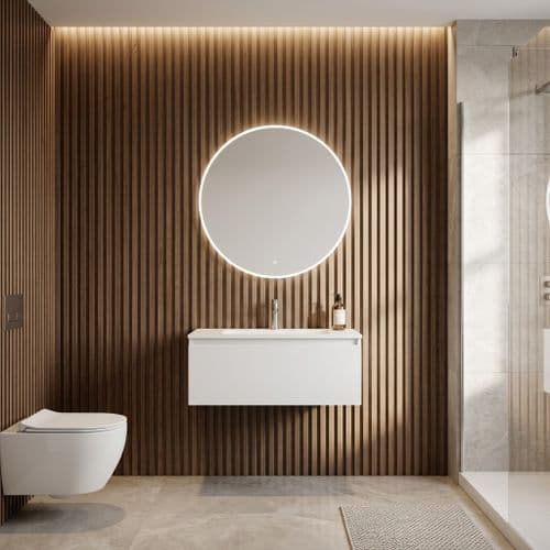 AquaGen Walnut Ridged Panels - 1200mm x 2400mm - Waterproof Wall Panels