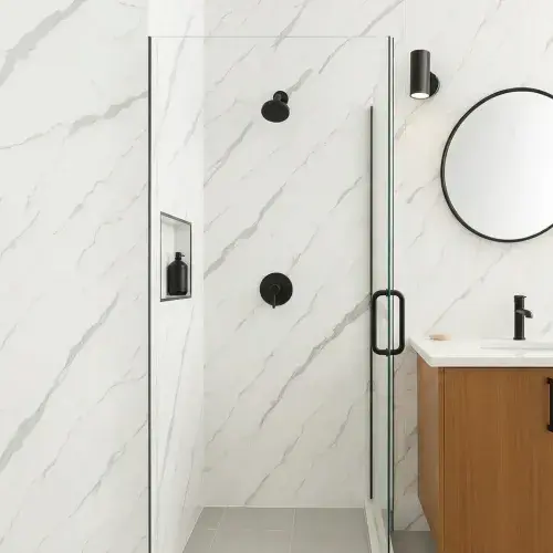 AquaGen White Marble Single Panel - 1200mm x 2400mm - Waterproof Wall Panel