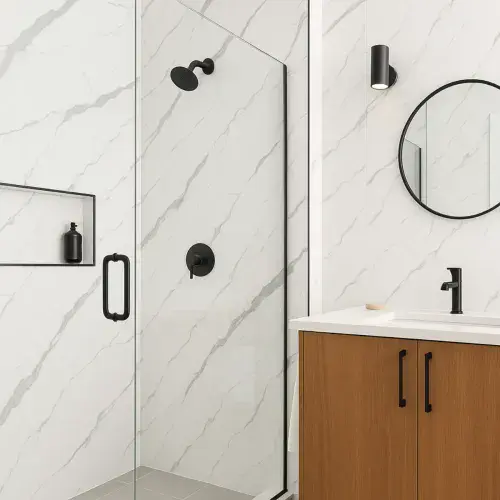 AquaGen White Marble Single Panel - 1200mm x 2400mm - Waterproof Wall Panel