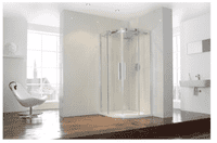 Aquaglass Frameless 1200 x 800mm 2 Door Offset Quadrant Shower Enclosure