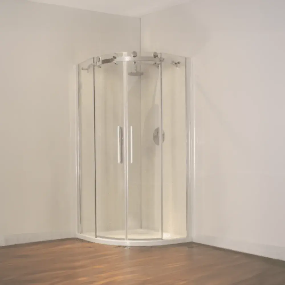 Aquaglass Frameless 900 x 900mm 2 Door Quadrant Shower Enclosure