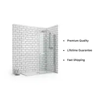 Aquaglass Hinged 2 Fold Walk in Shower Screen