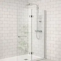 Aquaglass Hinged 2 Fold Walk in Shower Screen