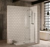 Aquaglass Hinged 2 Fold Walk in Shower Screen