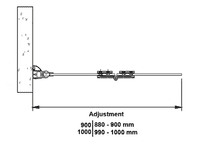 Aquaglass Hinged 2 Fold Walk in Shower Screen