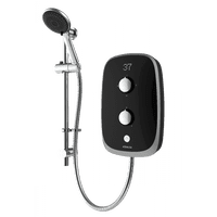 Aqualisa Evolve 10.5kW Electric Shower with Adjustable Head - Black/Satin Silver