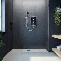 Aqualisa Evolve 10.5kW Electric Shower with Adjustable Head - Black/Satin Silver