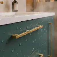 Aquanova 800mm Matt Green Floor Standing Vanity Unit | 3 Drawer 1 Door