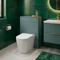 Aquanova 550mm Matt Green WC Unit | Floor Standing Toilet Cabinet