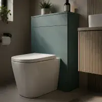 Aquanova 550mm Matt Green WC Unit | Floor Standing Toilet Cabinet