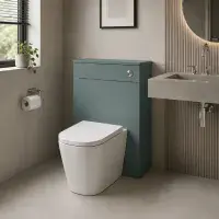 Aquanova 550mm Matt Green WC Unit | Floor Standing Toilet Cabinet