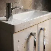 Aquatrend 455mm 2 Door Vanity Unit inc Ceramic Basin - Various Colours
