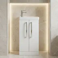 AquaTrend 455mm Cloakroom Freestanding Vanity Unit & Basin | Various Colours