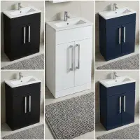 Aquatrend 515mm 2 Door Vanity Unit inc Ceramic Basin - Various Colours