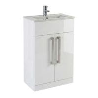 Aquatrend 515mm 2 Door Vanity Unit inc Ceramic Basin - Various Colours