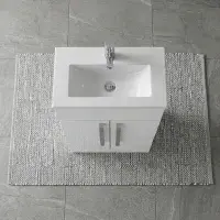 Aquatrend 515mm 2 Door Vanity Unit inc Ceramic Basin - Various Colours
