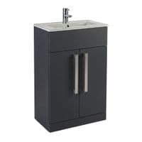 Aquatrend 515mm 2 Door Vanity Unit inc Ceramic Basin - Various Colours