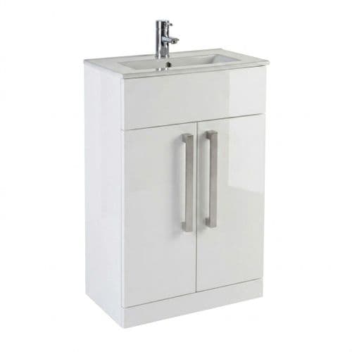 Aquatrend 515mm 2 Door Vanity Unit inc Ceramic Basin - Various Colours