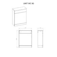 Aquatrend Furniture Toilet Unit, 602mm x 800mm x 256mm