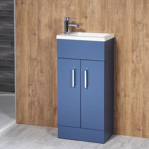 Aquavala Eden Floorstanding Vanity Unit With Basin - 1 TH - 400mm Wide - Various Colours