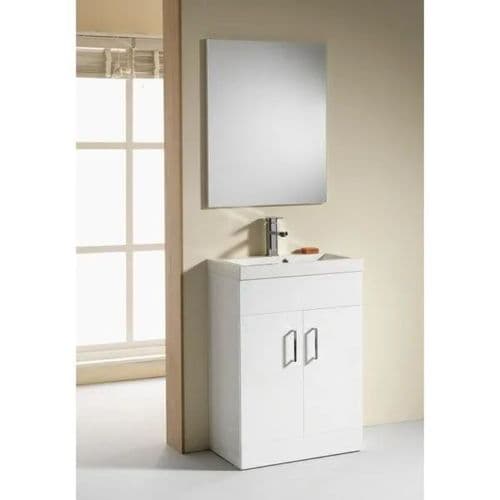 Aquavala Eden Floorstanding Vanity Unit With Basin - 1 TH - 600mm Wide - Various Colour