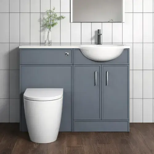 Aquavala Harvard Vanity Basin & Toilet Unit Set with Resin Basin - 1000mm Wide - Various Colours