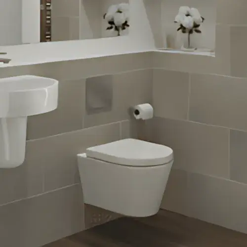 Aquila Rimless Wall Hung Toilet With Soft Close Seat