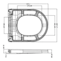 Aquila Soft Close Toilet Seat - White - Seat Only