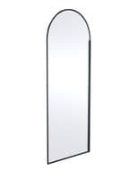 Arched 800mm Wetroom Screen with Optional Flipper, Matt Black