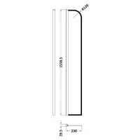 Arched 900mm Wetroom Screen with Optional Flipper, Matt Black