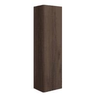 Arden 350mm Wall Hung 1 Door Tall Bathroom Unit - Textured Walnut