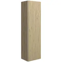Arden 350mm Wall Hung 1 Door Tall Unit - Textured Oak