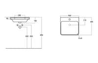 Arden 500mm Wall Hung 1 Drawer Basin Unit & Basin - Textured Walnut