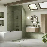 Arden 500mm Wall Hung 1 Drawer Basin Unit & Ceramic Basin - Textured Oak