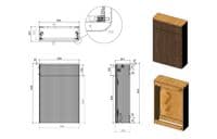 Arden 550mm Toilet Unit - Textured Walnut