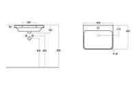 Arden 600mm Wall Hung 1 Drawer Basin Unit & Basin - Textured Walnut