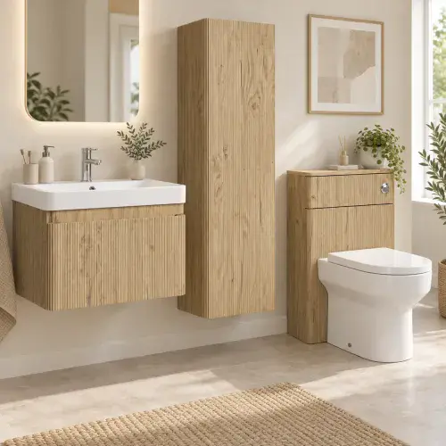 Arden Oak Complete Bathroom Furniture Suite with Tallboy