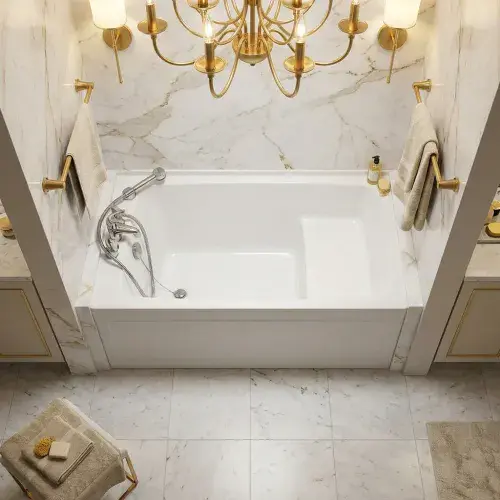 Armitage Shanks 1178 x 738mm 2 Tap Hole Shower Bath - White