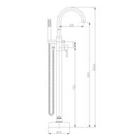 Aspen Chrome Floor Mounted Bath Shower Mixer & Shower Kit