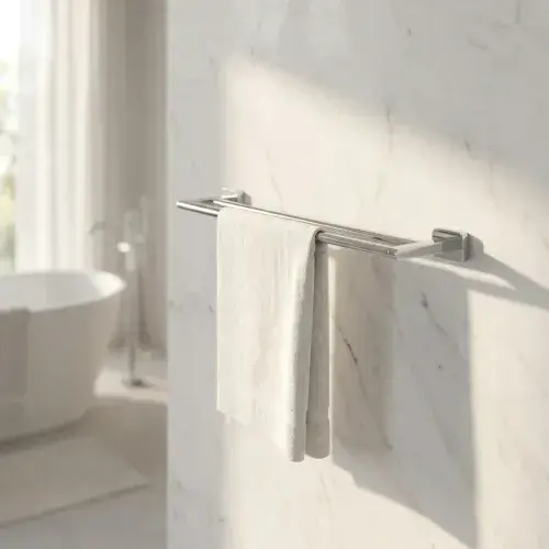 Asti 600mm Double Towel Rail - Chrome