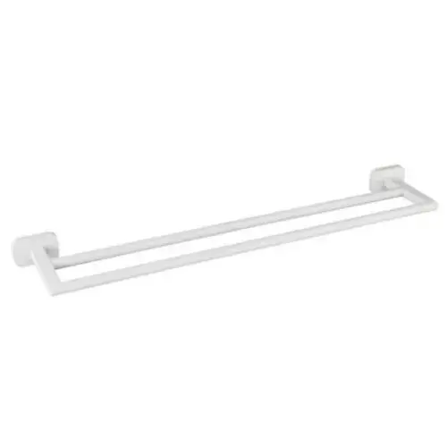 Asti Double Towel Holder - Matt White