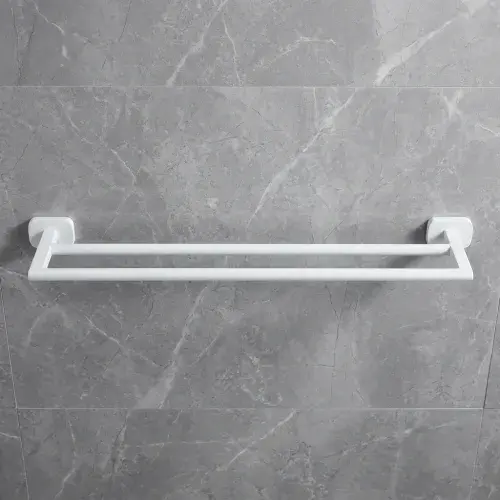 Asti Double Towel Holder - Matt White