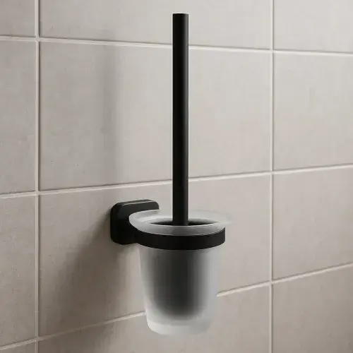 Asti Toilet Brush Holder - Matt Black