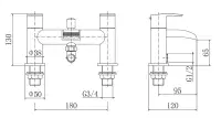 Aston Bath Shower Mixer (BSM) Tap with Handset Chrome