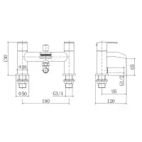 Aston Chrome Bathroom Tap Set - Basin Mono, Bath Filler & Bath Shower Mixer with Handset